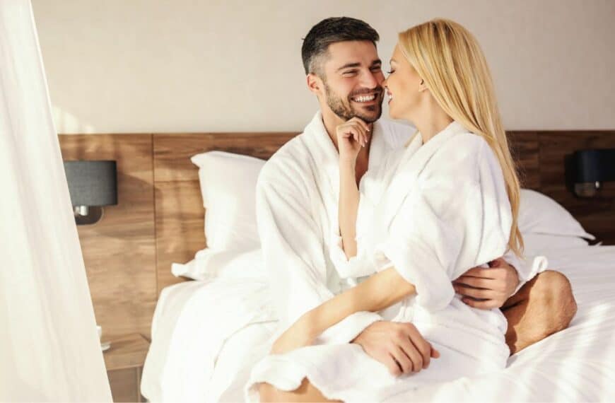 Romantic in hotel room